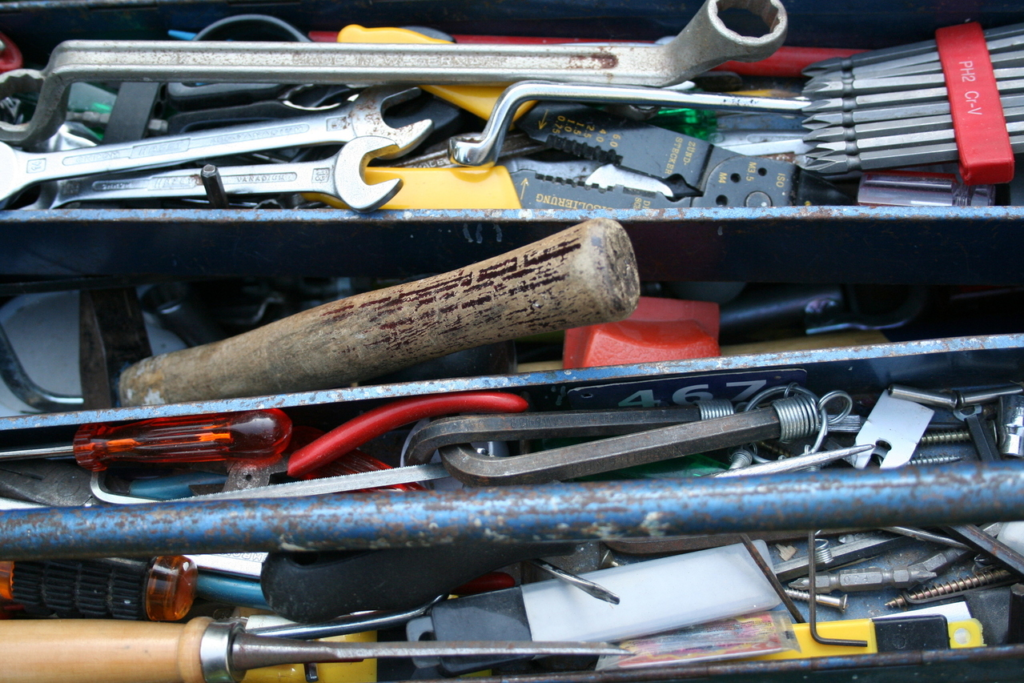drawers full of old tools