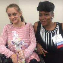 2018 GaPMP Leadership Chair Edith Abakare (right) makes friends with Haley Chester during the annual conference
