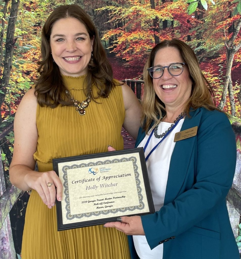 Holly Witcher, Ga. Teacher of the Year and Anne Ladd, program specialist with the Dept. of Education. 